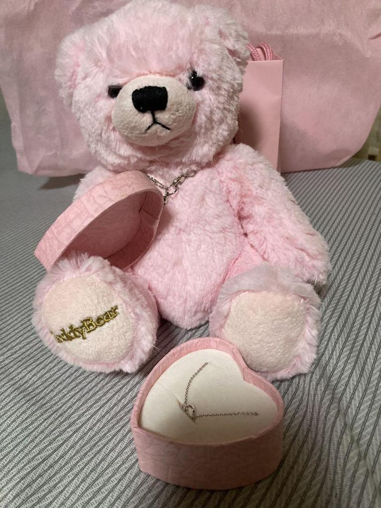 [USED] Limited-time Discount Until March 22nd: Teddy Bear with Accessories, Natural Tanzanite