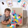 Tetris Puzzle Wooden Building Block Puzzle 3D Tetris Block Toys Educational Toys Manual Thinking ...