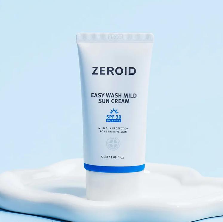 Zeroid Easy Wash Mild Sunscreen 50ml – Gentle Mineral Sunscreen for Sensitive Skin