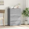 Vidaxl Chest of Drawers, Sonoma Oak Grey, 60X31X84 Cm, Wood-Based Material