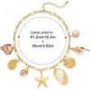 Colar Dourado Conchas e Estrela do Mar Estilo Oceano Colar Feminino - Coleção Elegante Oceano, Hipoalergênico e Anti-desbotamento