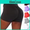 High Waist Yoga Shorts With Push Up Ruched Design For Gym Workouts**