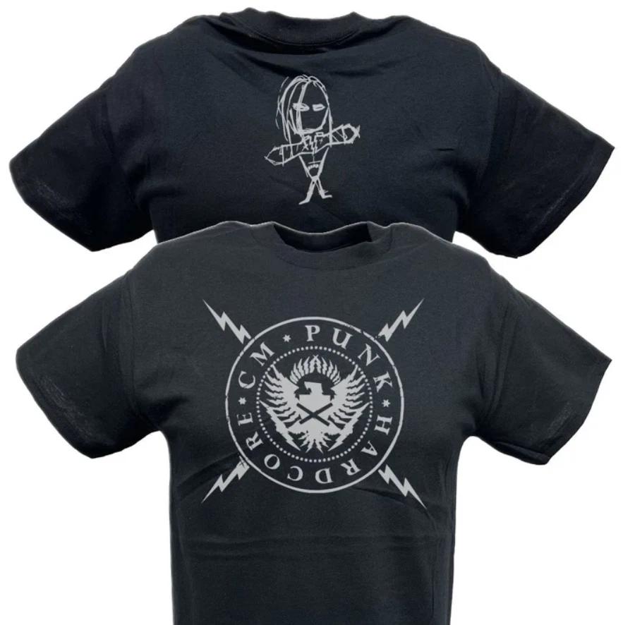 CM PUNK Seal of Hardcore Black T- Shirt S