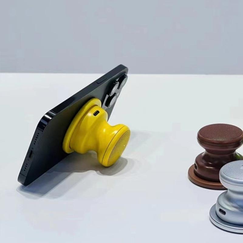 Small Bluetooth-compatible Speaker Wireless with Magnetic Base Powerful Waterproof Easy Attach Portable Mini Speaker