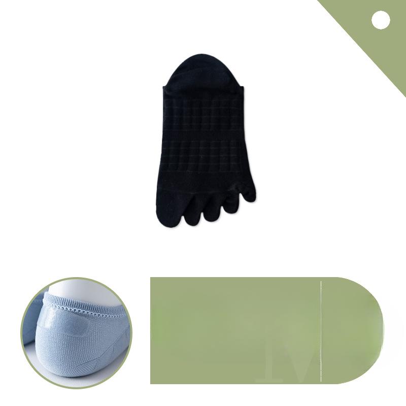 Five-fingered Men's Short Socks, Summer Thin Mesh Breathable and Anti-slip Sports Toe Boneless Men's Cotton Socks, Summer Boat Socks