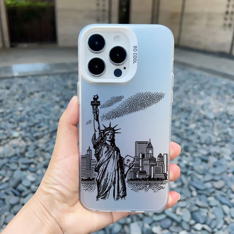 World Famous Historical Landmark Building Phone Case for Iphone 15 14 Plus Pro MAX 11 12 13 Mini Pro Max Shockproof Laser Covers