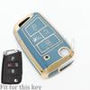 For Vw Volkswagen Golf 7 Mk7 Tiguan Mk2 Seat Ateca Leon Fr Ibiza Skoda Octavia Kodiaq 4 Buttons New Tpu Car Key Case Cover Shell