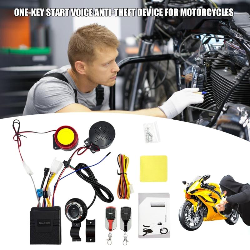 Motorcycle Security Alarm Universal Anti Theft Sensitivity Waterproof ABS Housing Bike Alarm with Remote Control