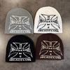 Urban Cross Streetwear Letter Knitted Cap With Acrylic Material For Style Casual
