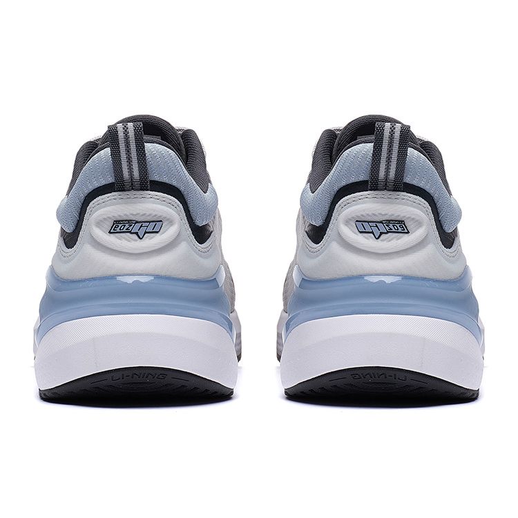 Li Ning Easy Fit Soft Rebound Cool Slip Resistant Durable Breathable Low Top Running Shoes Men Sneaker Gray White Blue ARST081-5
