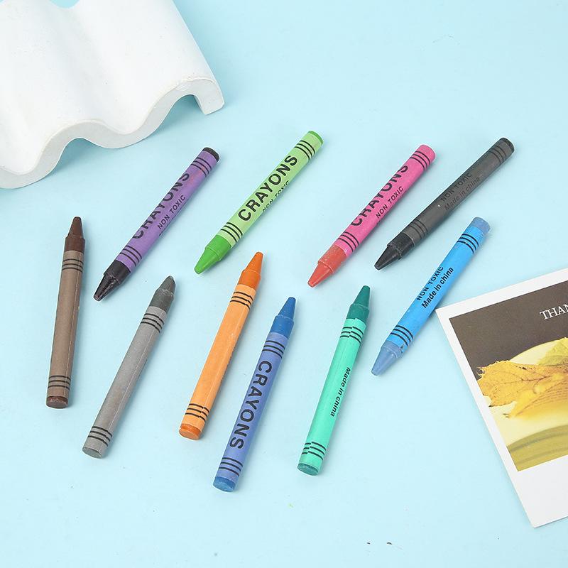 8-Color Boxed Cartoon Art Crayons for Doodling and Painting