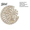 Women Fashion Jewelry Hollow Rhinestone Sun Moon Brooch, Metal Lapel Pin for Elegant Dress Men Women, Accessories Clothing Scarf Hat Decoration