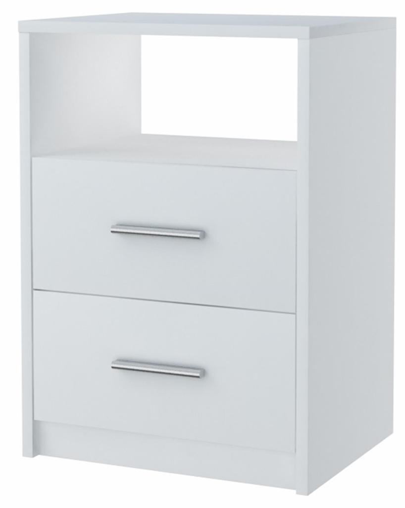 Bedside Table 2So White 40Cm Drawers Chest Of Drawers Shelf