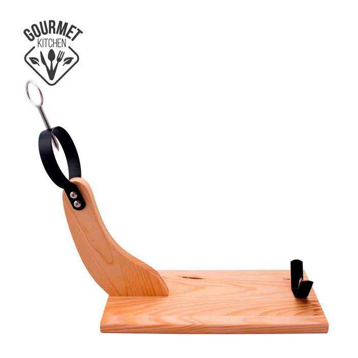 Support à jambon - Pin clair - 38x18,5x40cm - Marron