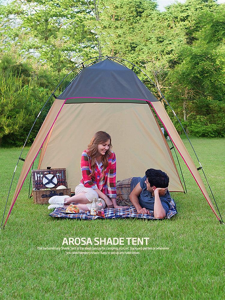 Outdoor Lightweight Canopy Tent: Windbreak Wall, Large Sunshade Awning for Camping, Picnic, Beach Gazebo.
