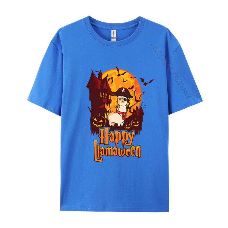 Happy Llamaween Llama Halloween Happy Tshirt Hiphop T Shirts Punk Tshirts For Unisex Top Quality Fashion Print Tees