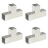 Day and Night - Day and Night T Post Connectors 4 Pcs Galvanized Metal 81x81 Mm