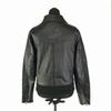 Genuine Leather Riders Jacket 36 S Women Black Pockets Both Sides/Chest Pocket(USED)