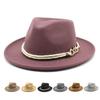Women'S Thickened Tweed Top Hat, Rolled-Brimmed Hat, British Classic Jazz Hat, Wool Hat.