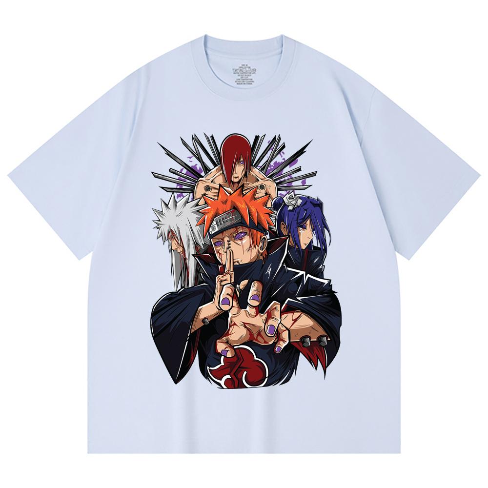 230 Gsm 100% Cotton Naruto V10 Pain Print Unisex Heavy Cotton T Shirt