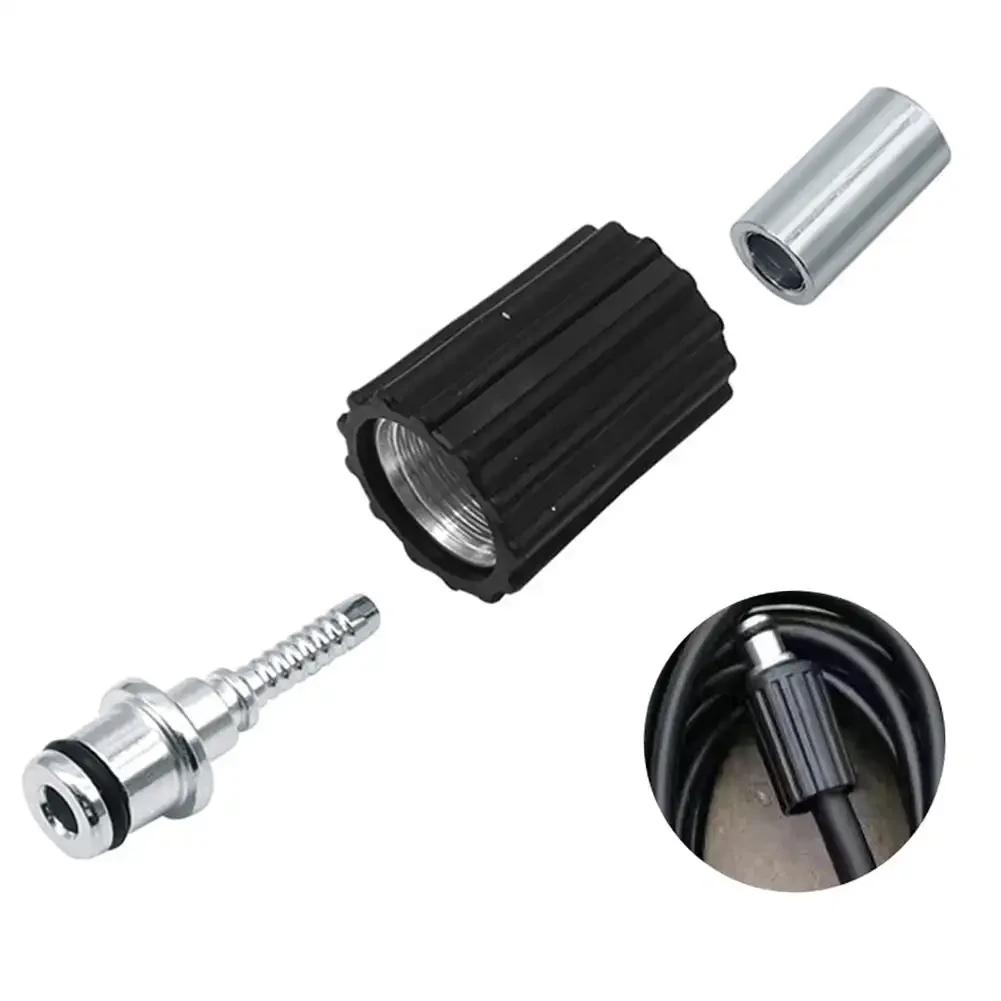 High Pressure Washer Hose Insert Fittings Car Washer Hose Fittings Twist Connector D14 D15mm Ring Nut M22 M14 Fitting Connector