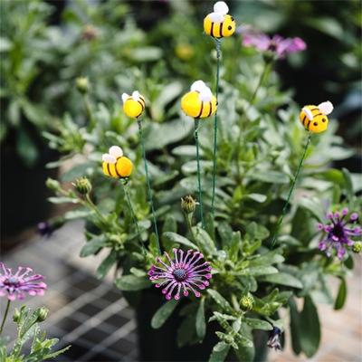5Pcs/Set Bee Stake Creative High Simulation Fleece Relieve Boredom Garden Decoration Home