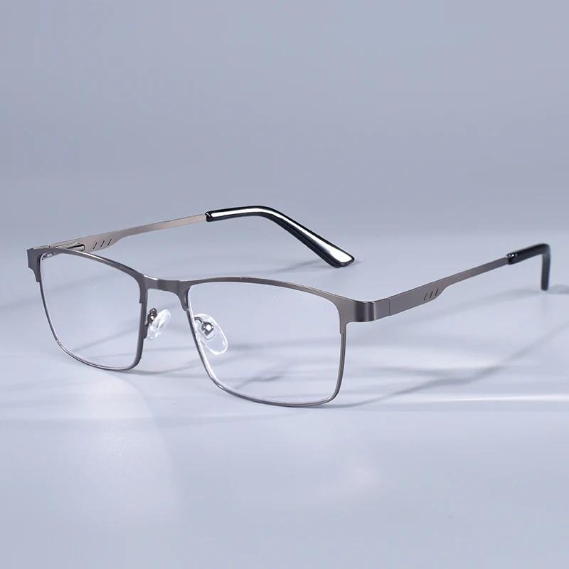 +0.75 1.25 1.5 1.75 2.0 2.25 2.75 Anti Blue Mens Glasses Men Square Metal Large Frame Reading Presbyopia Glasses Gafas Lectura