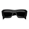 Prada Mirror side logo Acetate Square Sunglasses Unisex Couple Black