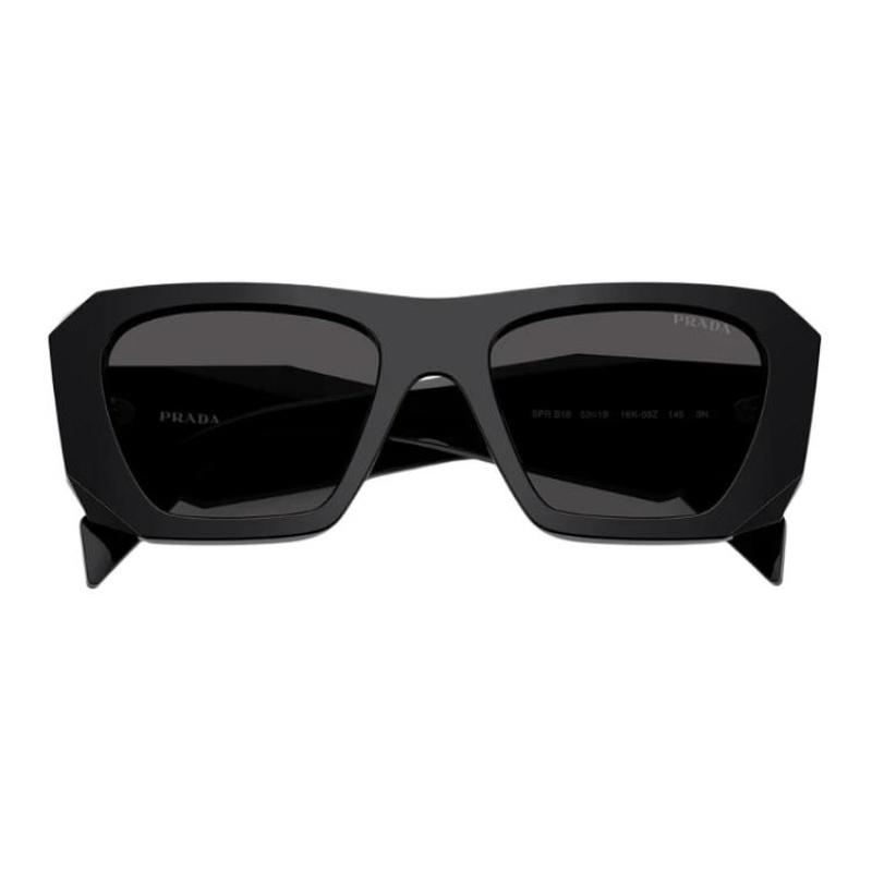 Prada Mirror side logo Acetate Square Sunglasses Unisex Couple Black