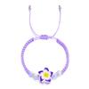 Boho Flower Bracelet Beads Egg Flower Bangle Fashion Polymer Clay Braid Rope Bracelet  Women