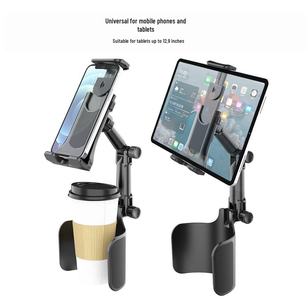 Adjustable Rotating Car Cup & Mobile Device Holder for Tablets and Phones