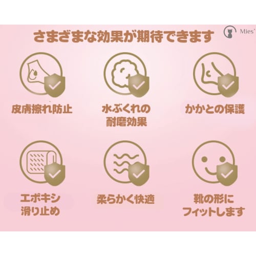 Anti-Shoe Blister Heel Pad Set (2 Pairs, 4 Pads) Prevents Slipping and Blisters, Heel Protection Pads, Half-Cord Heel Pads, Abrasion-Resistant, Elasti