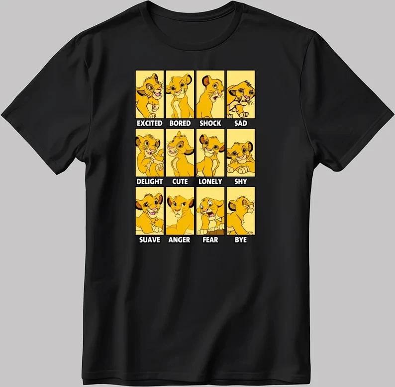 The Lion King Simba Moods Black TShirt S