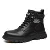 Winter neue Herren Baumwollstiefel gefüttert verdickt High-Top warm lässige Lederschuhe trendige Workwear Martin Stiefel