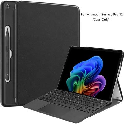 For Microsoft Surface Pro 12 Inch Case Folding Stand Smart Folio Cover for Microsoft Surface Pro 12 Tablet Case Coque