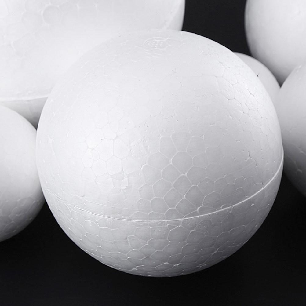 15Pcs 10Cm White Foam Ball Christmas Ornament Craft Material DIY Decor for Church School Home Holiday Party Educational