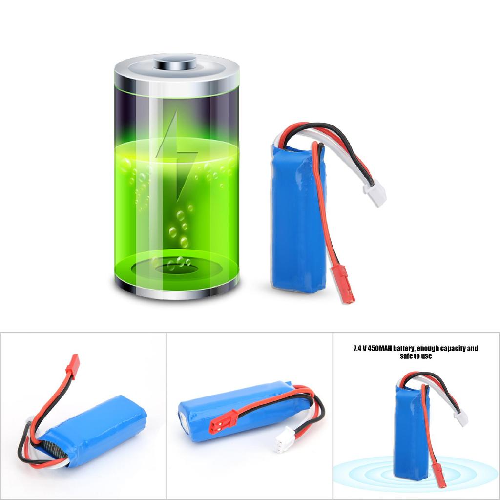 2PCS 7.4V 550Ah Batterie Au Lithiu &ap; Chargeur 2 En 1 Pour WLToys P929