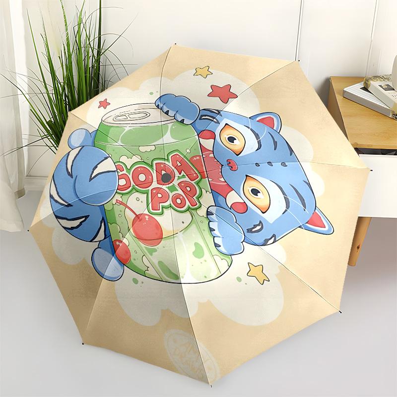 

Cat, KpopThemed Automatic Opening and Closing umbrella 8 Ribs, Suitable for Leisure and Going Out, Outdoor Accessory, Gothic Style, Fashio