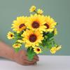 Bouquet de Tournesols Artificiels en Soie pour Décoration de Centre de Table de Salon