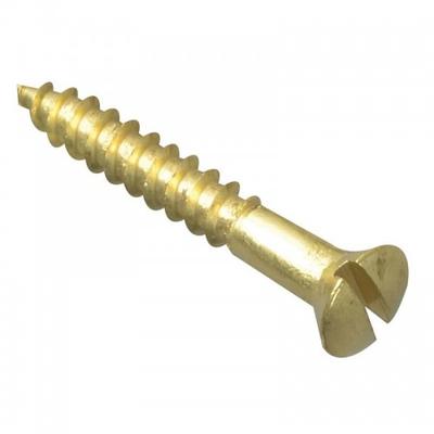 Forgefix Wood Screws, Slotted, Csk, Brass