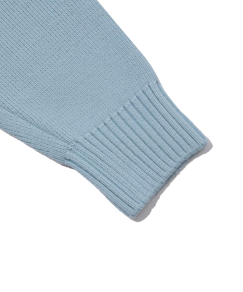 BEENTRILL Hashtag Mock Neck Oversized Knit (Sky Blue)