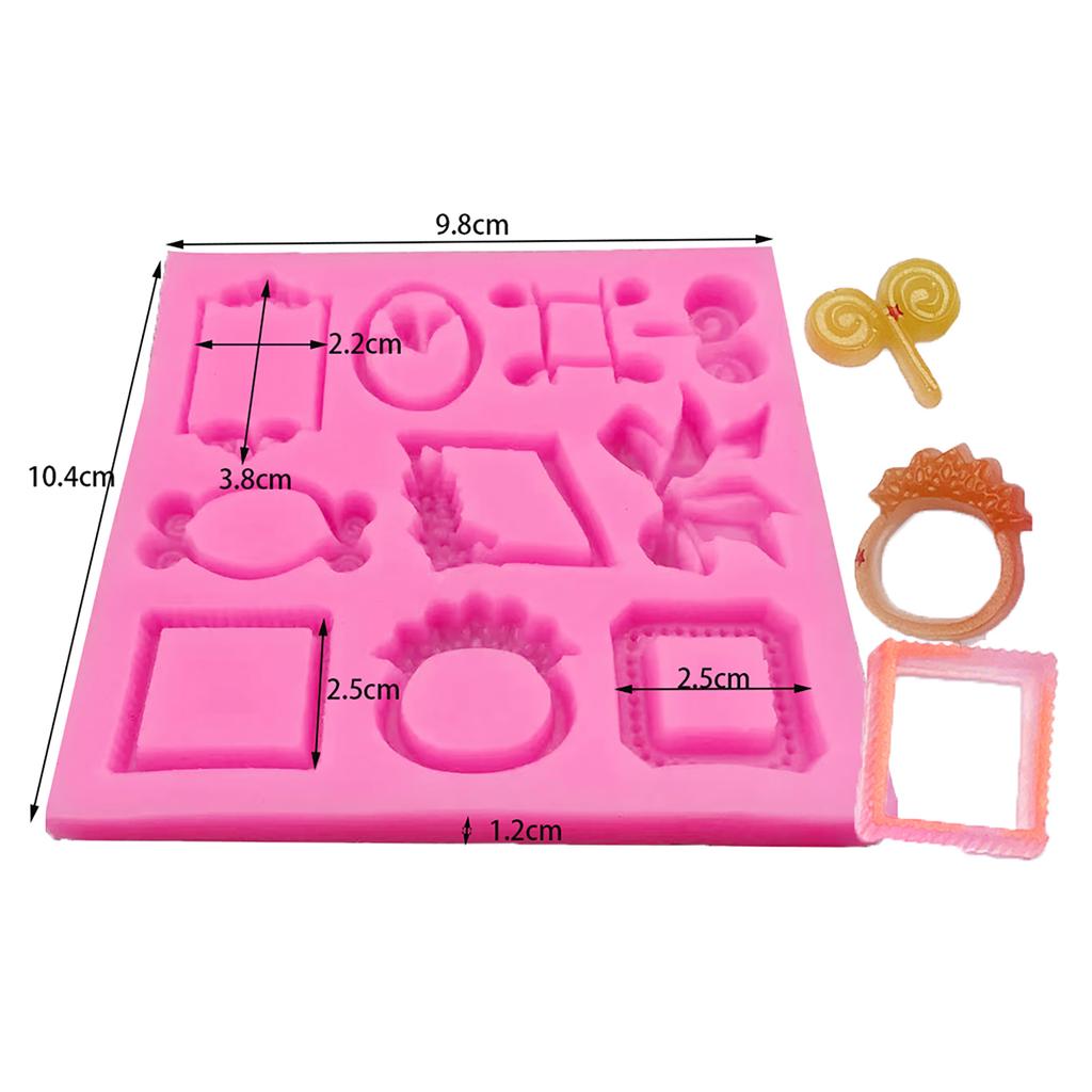 Big Square Frame Silicone Mold Fondant Cake Decorating Tool Sugarcraft Chocolate Gumpaste Mold Baking Tools