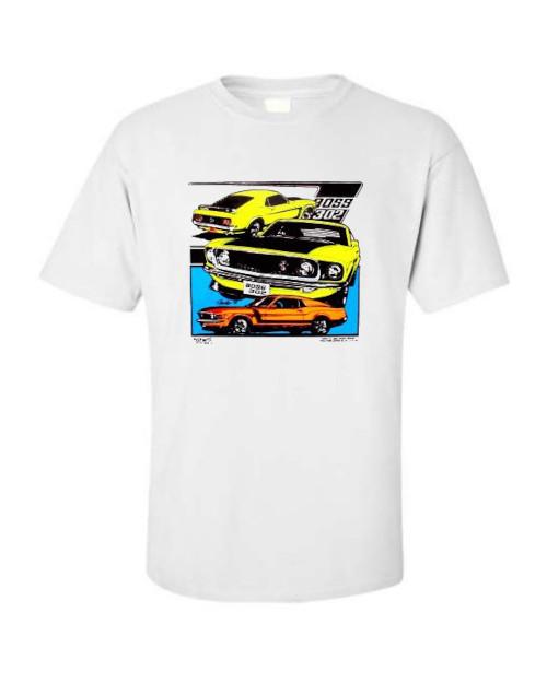 

1969 1970 Ford Mustang Boss 302 Trans Am Fastback T-shirt Single Or Double Print 2XL