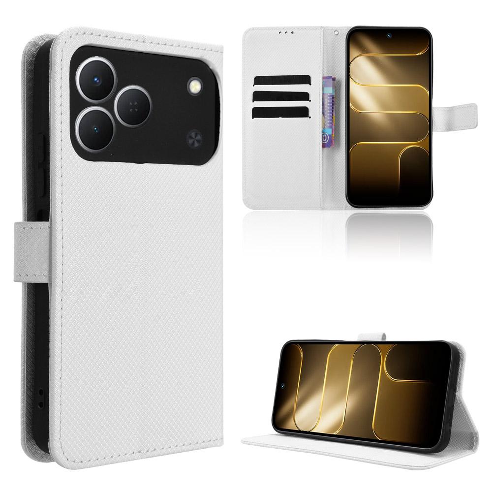 Flip Cover Compatible for Tecno Spark 50 4G Leather Case [Flip Vintage Leather] Shockproof Durable Retro Phone Case