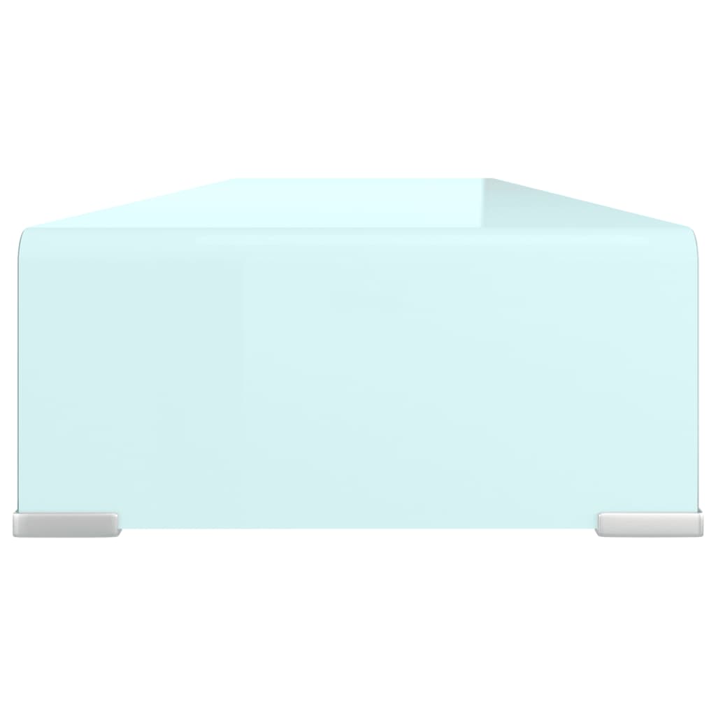 Vidaxl Podstawka Pod Monitor / Tv, Zielone Szkło, 100X30X13 Cm