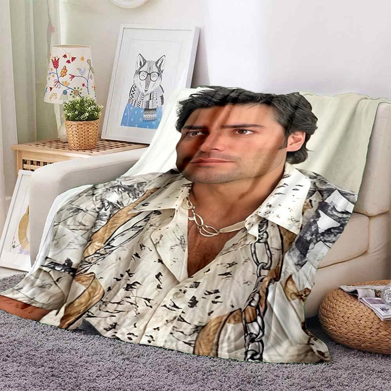 3D Print Chayanne Puerto Rican Latin Pop Gift Blanket,Soft Throw Blanket for Home Bedroom Bed Sofa Travel Picnic Cover Kids