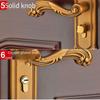Anti-theft Security Lock Vintage Interior Door Knobs Retro Door Handle Locks Set  Home