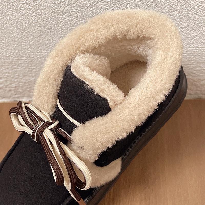 Snow boots Internet celebrities ins Warm indoor EVA thick sole heightening piled thickened cotton shoes outer wear
