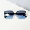 Frameless Trimmed Sunglasses, Fashionable And Simple Sunglasses, Women'S High-End Retro Square Sunglasses