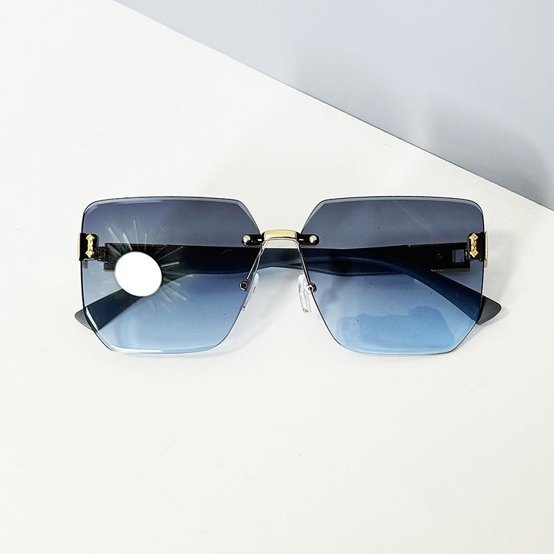 Frameless Trimmed Sunglasses, Fashionable And Simple Sunglasses, Women'S High-End Retro Square Sunglasses